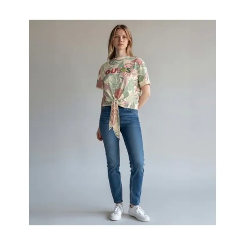 Guess Camiseta Script Crop W6GI09K3024