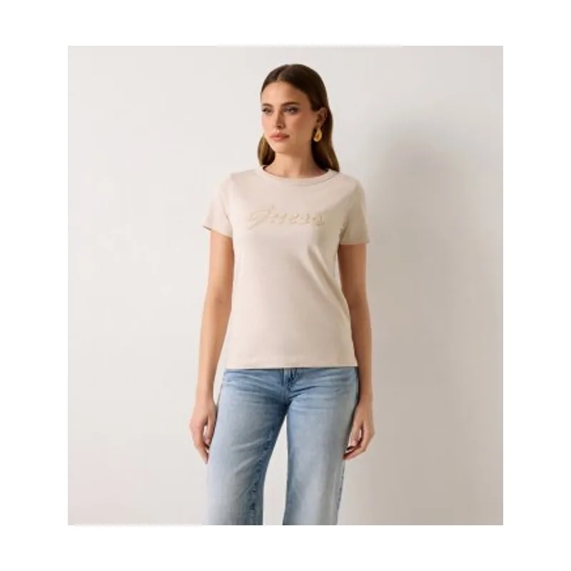 Guess Camiseta con logo de lentejuelas W6GI08K3023