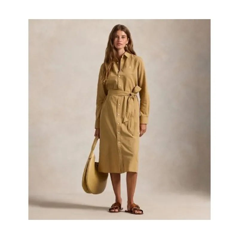 Polo Ralph Lauren Vestido camisero de algodón y lino 211A96346002