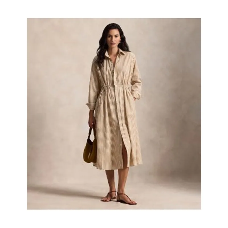 Polo Ralph Lauren Vestido camisero de algodón y lino 211A96364002