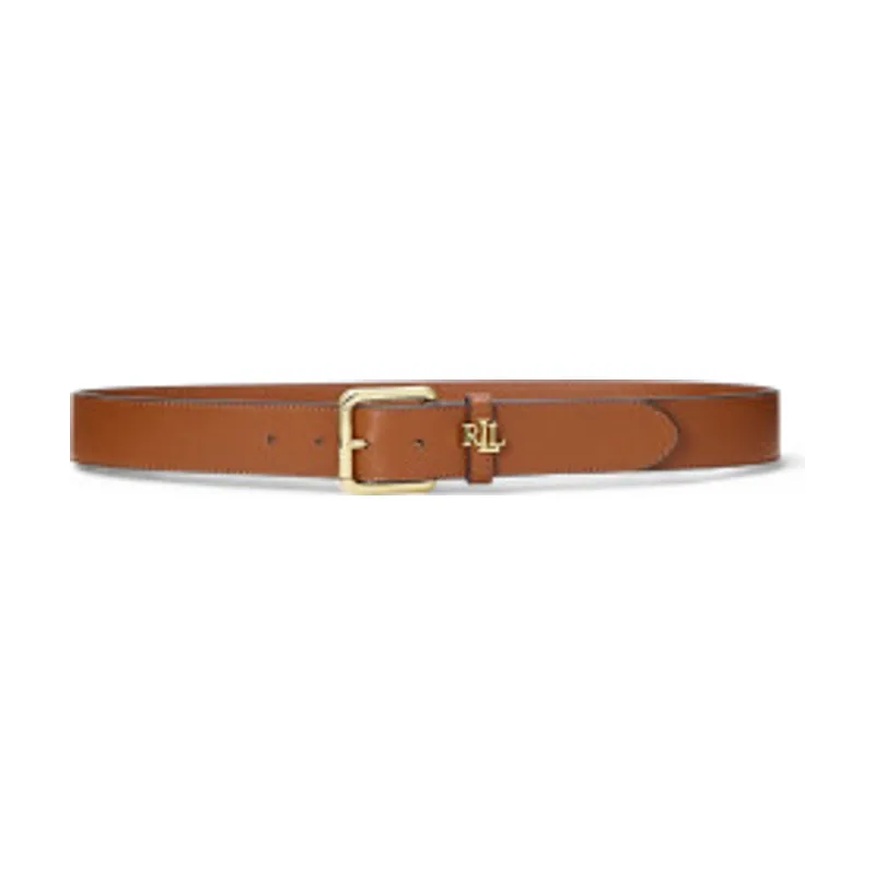Lauren Ralph Lauren Cinturón de piel con hebilla de logotipo 412968765002