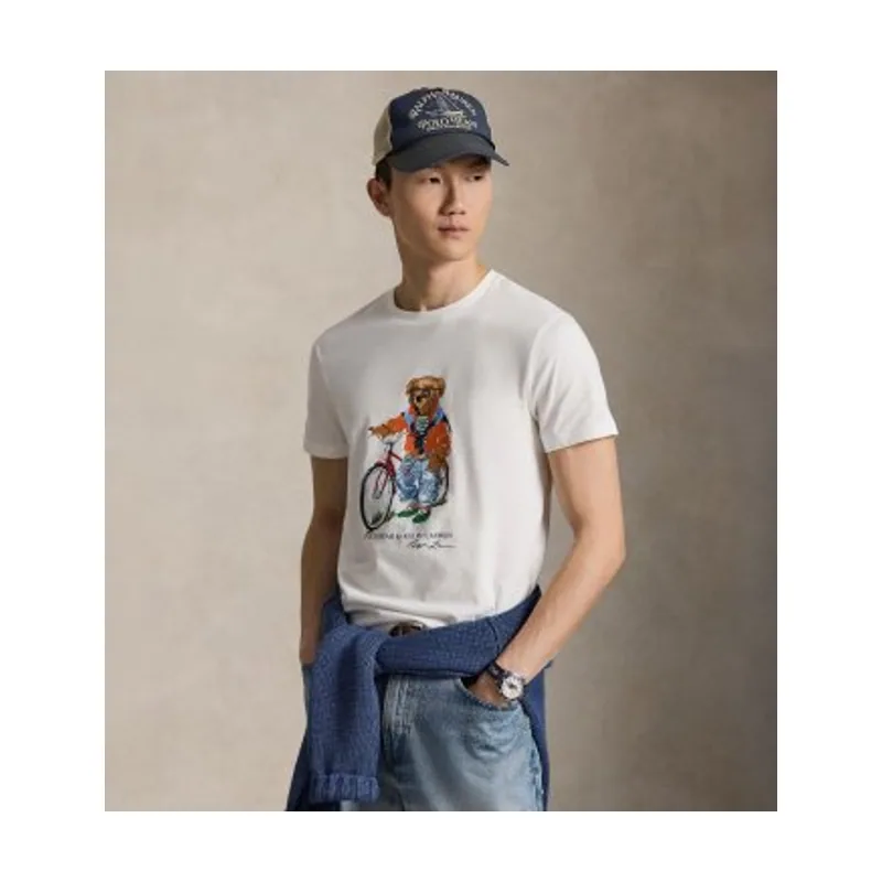Polo Ralph Lauren Camiseta Custom Slim Fit con Polo Bear 710B16612002