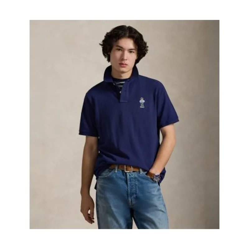Polo Ralph Lauren Polo de piqué Classic Fit con Polo Bear 710B14620001