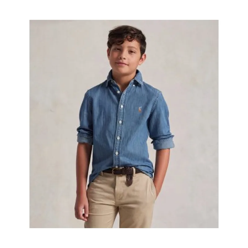 Polo Ralph Lauren Camisa de cambray de algodón 323713843001