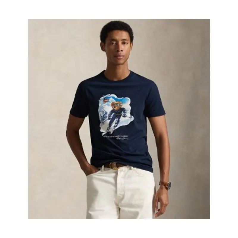 Polo Ralph Lauren Camiseta con Polo Bear Custom Slim Fit 710P07343002