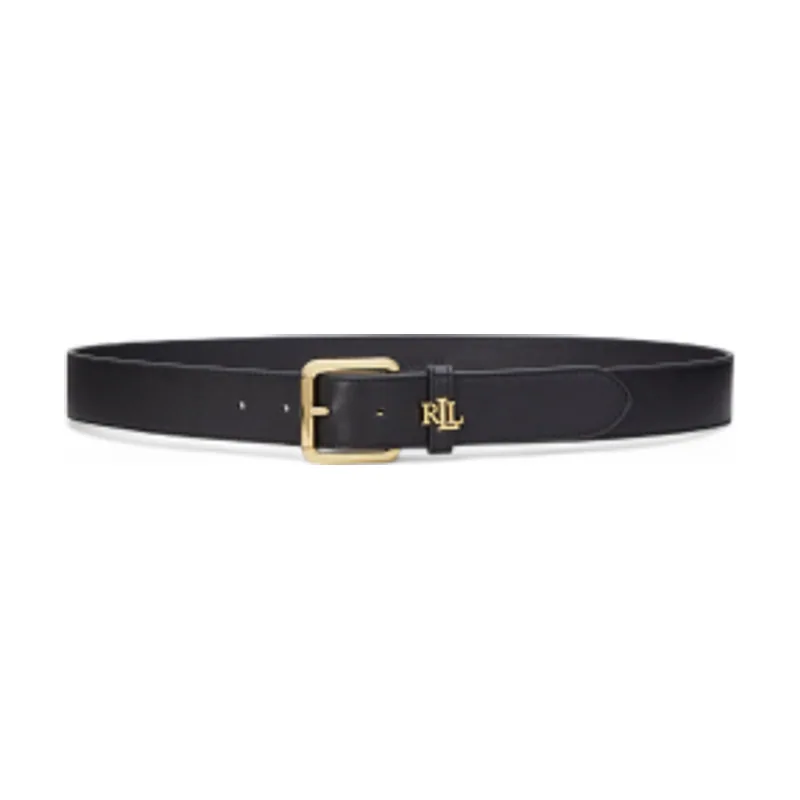 Lauren Ralph Lauren Cinturón de piel con hebilla de logotipo 412968765001