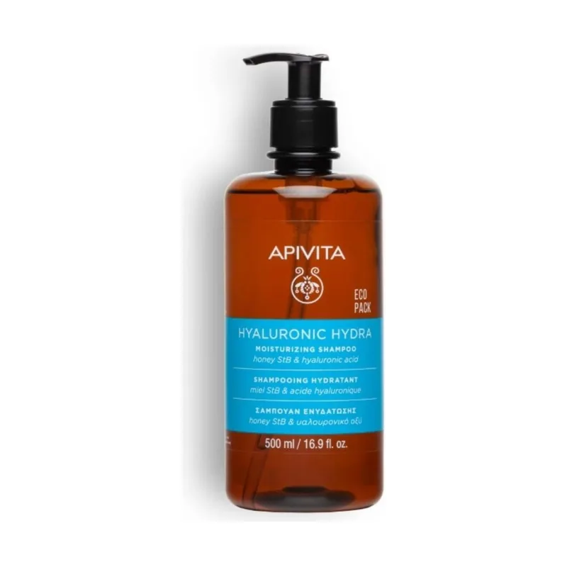 Apivita Champú Hyaluronic Hydra Miel y Ácido Hialurónico 500 ml