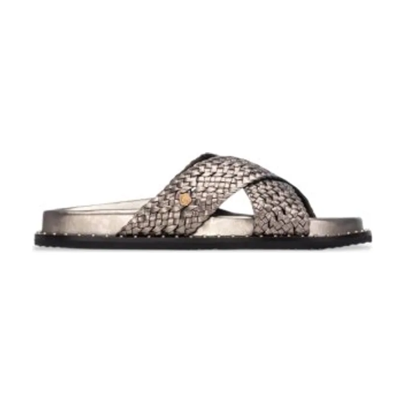 Sandalias de Piel 163053 16305302-PLOMO