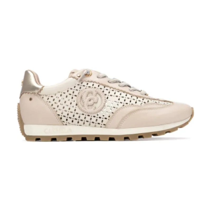 Carmela Zapatillas de Piel 163113 16311302-BEIGE