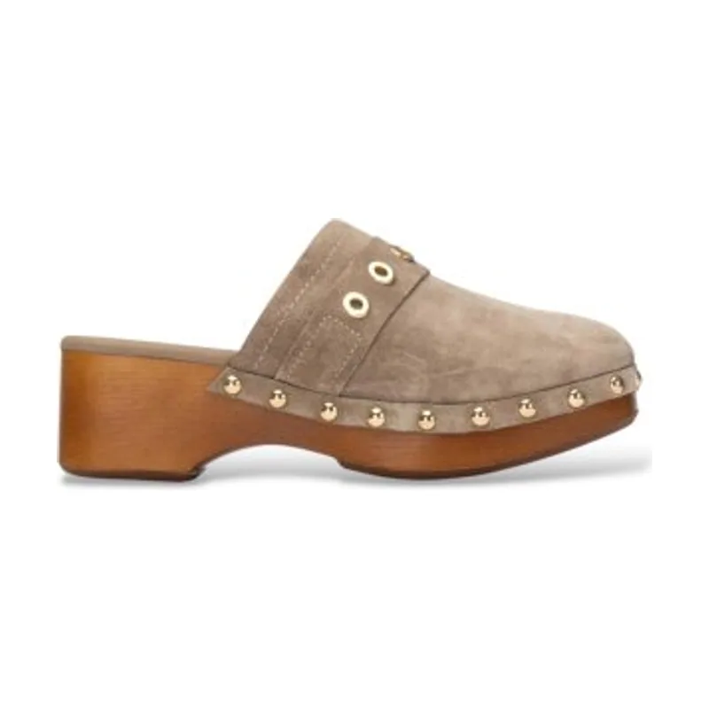Carmela Zuecos de Piel 163255 16325501-TAUPE