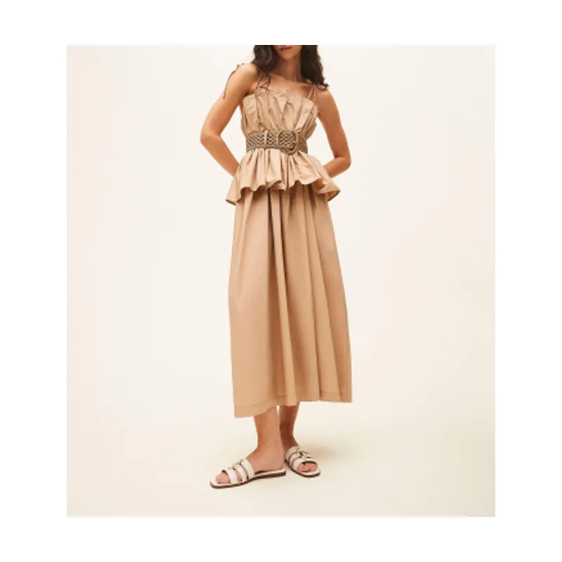 Twinset Vestido de popelina con volante 261TF2030
