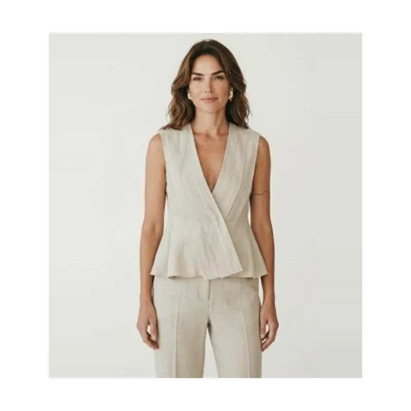 Marella Top sin mangas de tela de lino Mllvallo 2613161042200