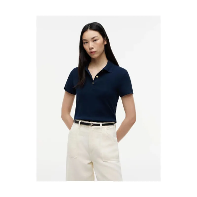 Tommy Hilfiger Polo de corte slim con botones dorados WW0WW49252