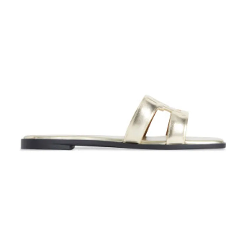 Tommy Hilfiger Mules metalizados de piel FW0FW09325
