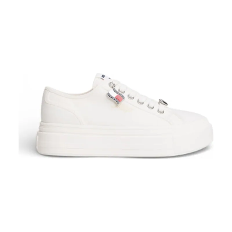 Tommy Jeans Zapatillas de lona con plataforma y colgantes EN0EN02959