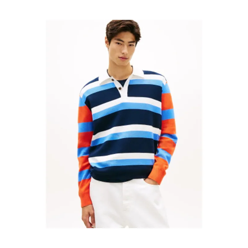 Tommy Jeans Jersey de rugby con cuello a contraste DM0DM23055