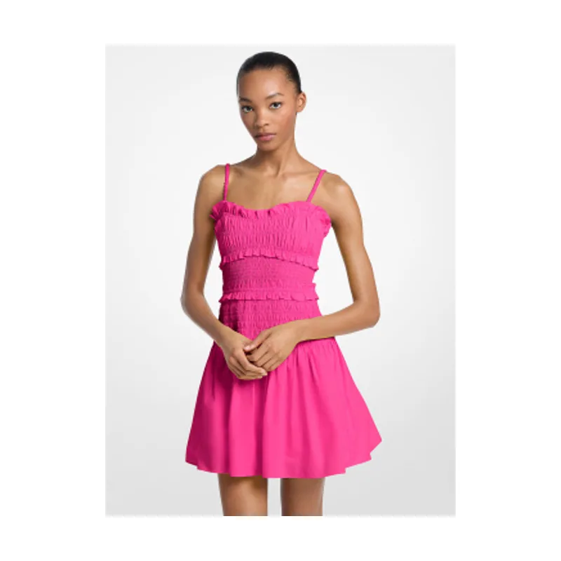 Michael Kors Vestido fruncido de popelina de algodón MS6839HKLZ
