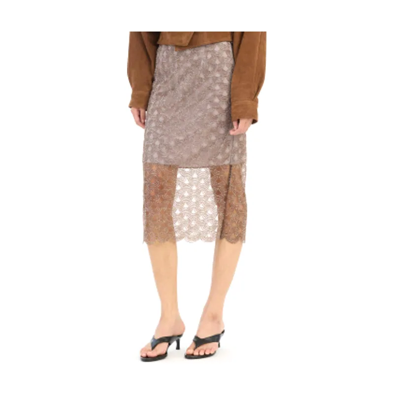 Rotate Falda Scallop Sequin Midi 1156352751