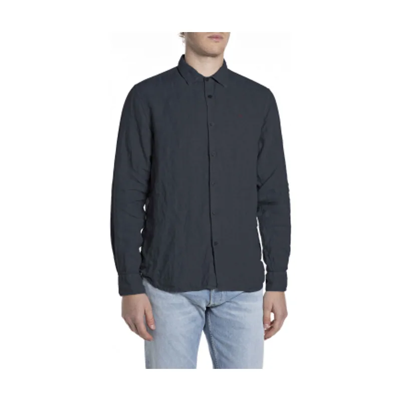 Replay Camisa de lino Regular Fit M4159.000.81388B