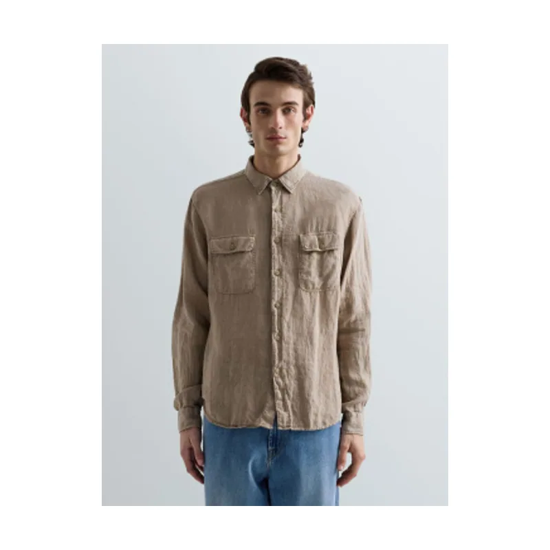 Replay Camisa de lino Regular Fit M4147.000.81388B