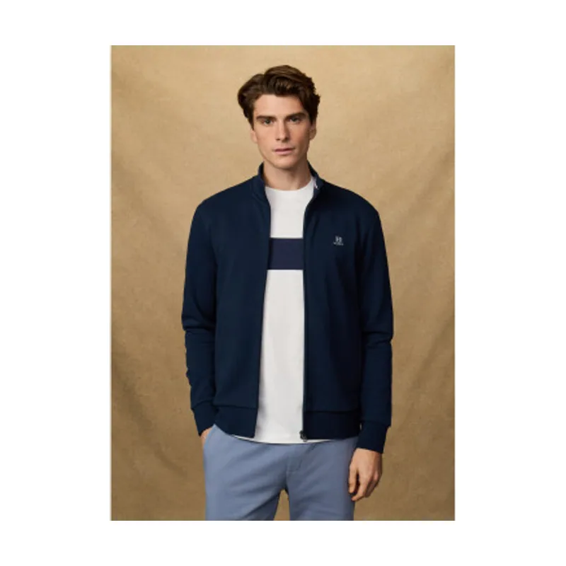 Hackett London Sudadera con cremallera completa con logo HM5800080