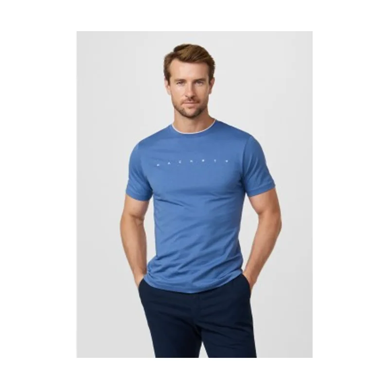 Hackett London Camiseta con logo fit clásico HM5000103