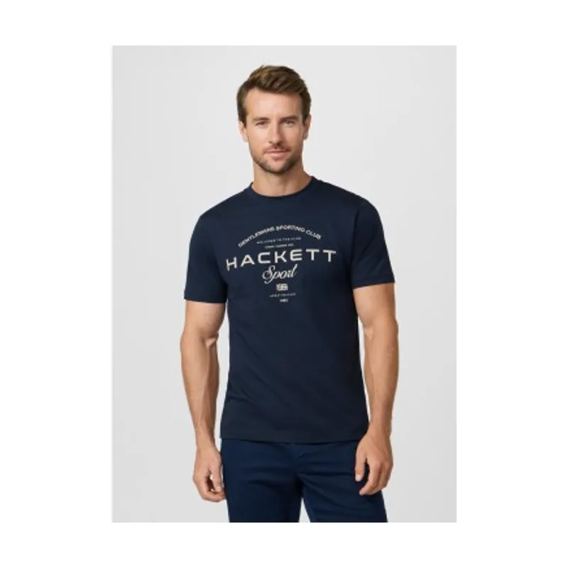 Hackett London Camiseta gráfico club con logo fit clásico HM5000098