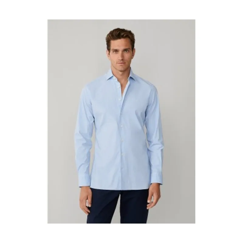 Hackett London Camisa popelín elástica fit tailored HM3010540