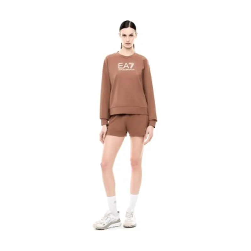 EA7 Conjunto de camiseta y pantalones cortos en punto de algodón elástico 7W000974_AF13135