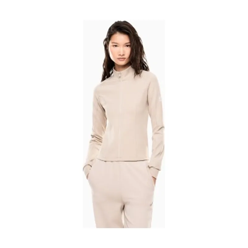 EA7 Sudadera tipo cárdigan en tejido técnico Natural VENTUS7 Dynamic Athlete 7W001150_AF12501