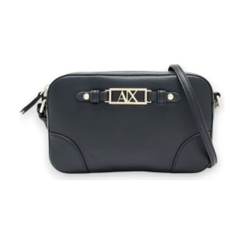 A|X Armani Exchange Bandolera con placa metálica frontal y correa ajustable XW002612AF15632UC010