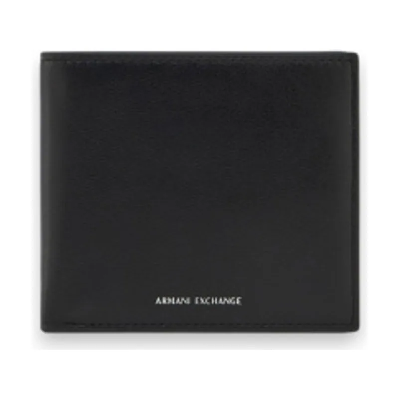 A|X Armani Exchange Cartera de piel lisa con ranuras y monedero con solapa XM000167AF22541UC001