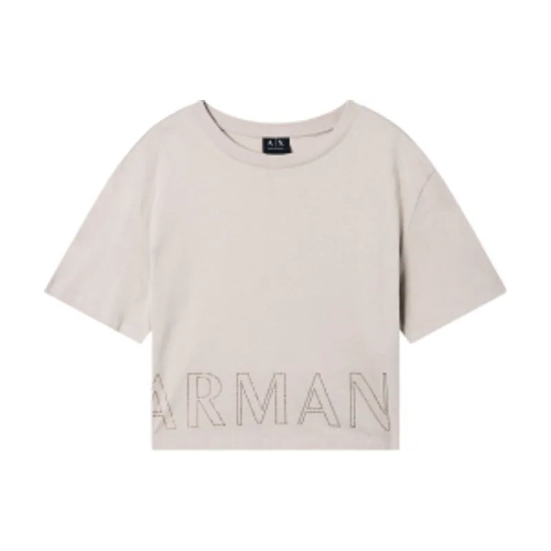 A|X Armani Exchange Camiseta Cropped bling XW001709AF17172U6223