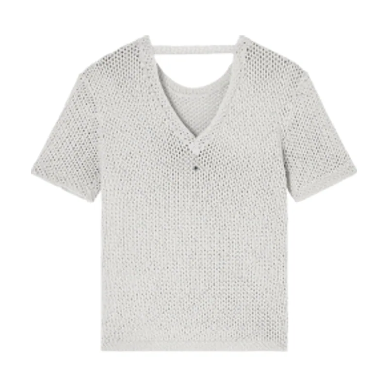 A|X Armani Exchange Jersey perforada con hilo de lúrex XW001895AF21577O1004