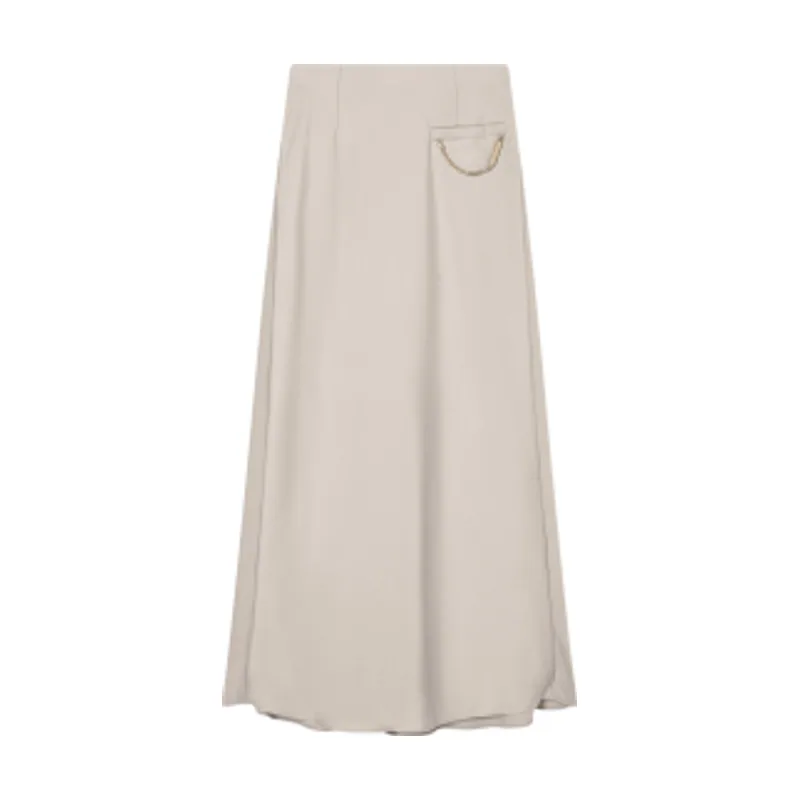 A|X Armani Exchange Falda larga fluida de satén crepé XW002279AF21553U6223