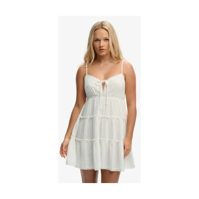 Superdry Vestido mini escalonado de gasa W8012115A