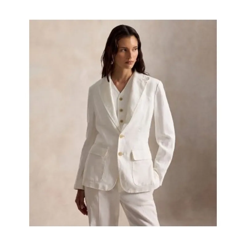 Polo Ralph Lauren Blazer de lino con botonadura sencilla 211B14270001