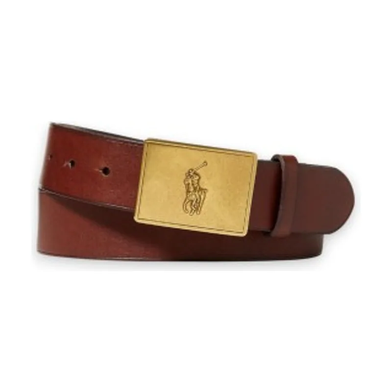 Polo Ralph Lauren Cinturón de piel con hebilla de placa con caballo 405691693002