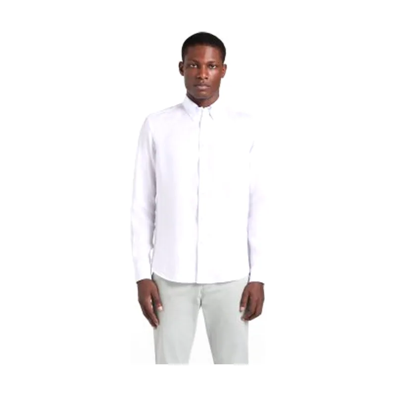 Harmont & Blaine Camisa de lino puro y corte regular CRQ014010883B
