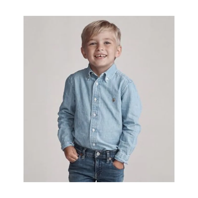 Polo Ralph Lauren Camisa de cambray de algodón 322703283001