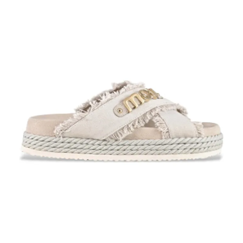 Mou Sandalias de ante Criss-cross recycled canvas MU.SW451005K