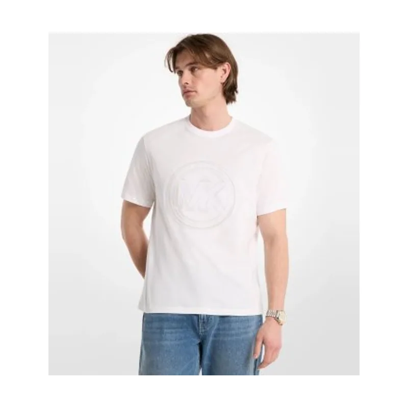 Michael Kors Camiseta de punto liso de algodón con adorno de logotipo CT65325FV4