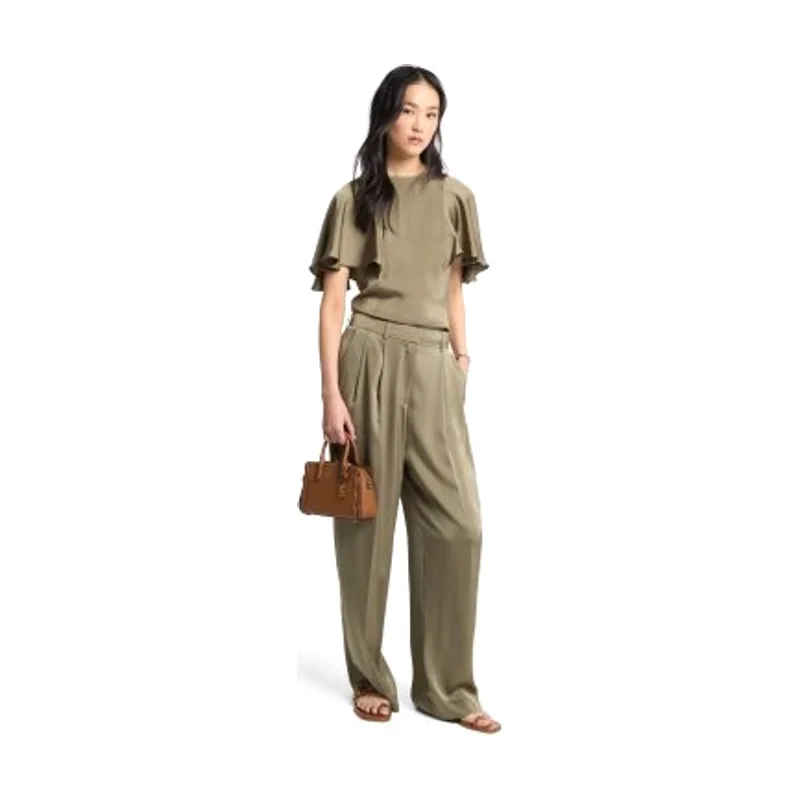 Michael Kors Blusa de satén con mangas con vuelo MT6411QAYJ
