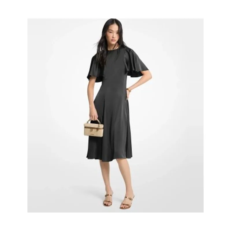 Michael Kors Vestido midi de satén con mangas con vuelo MT683KYAYJ