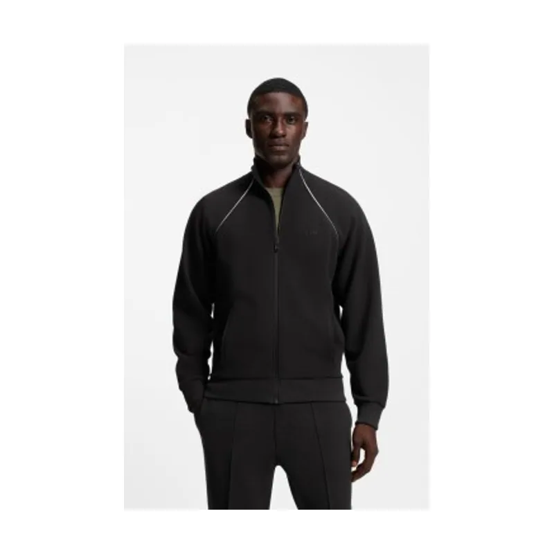 Sudadera de algodón con ribetes en contraste 50553566
