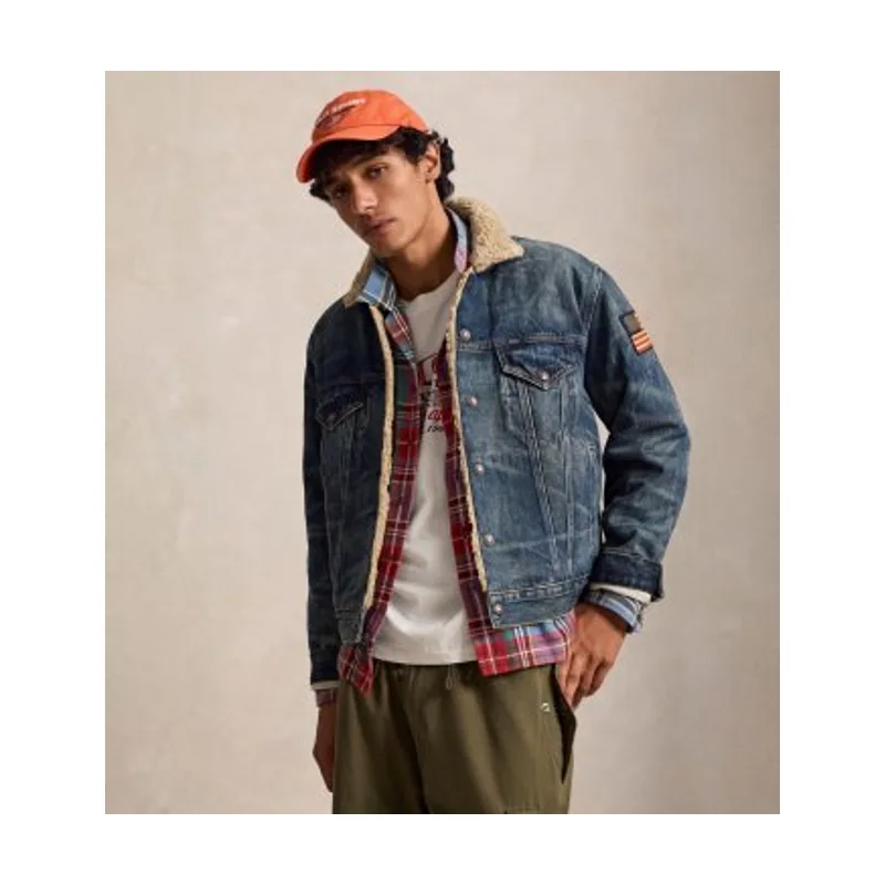 Chaqueta trucker de denim con forro 710B24520001