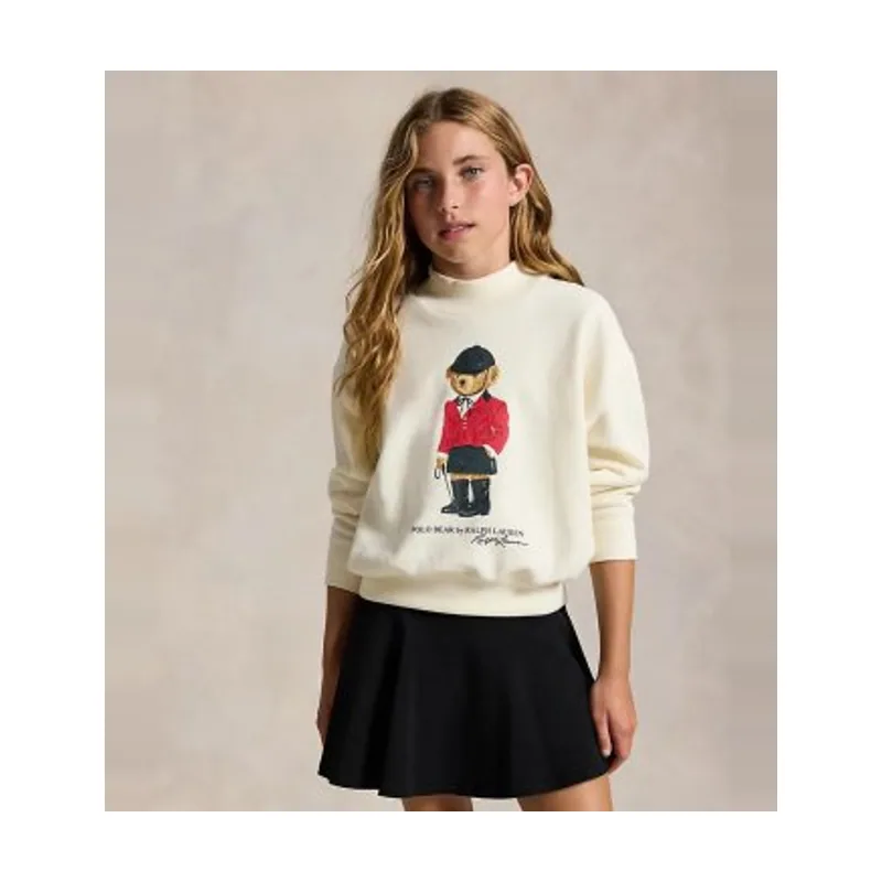 Polo Ralph Lauren Sudadera cuadrada de felpa con Polo Bear 313B28482001