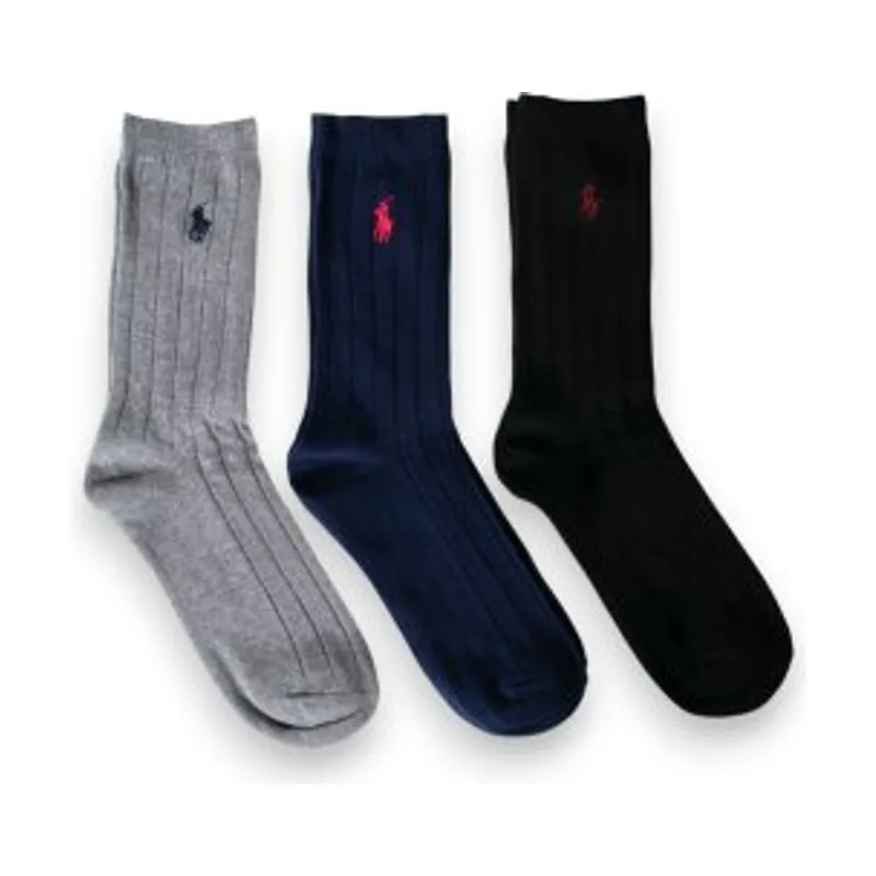 Polo Ralph Lauren Set 3 pares de calcetines acanalados 443P19582001