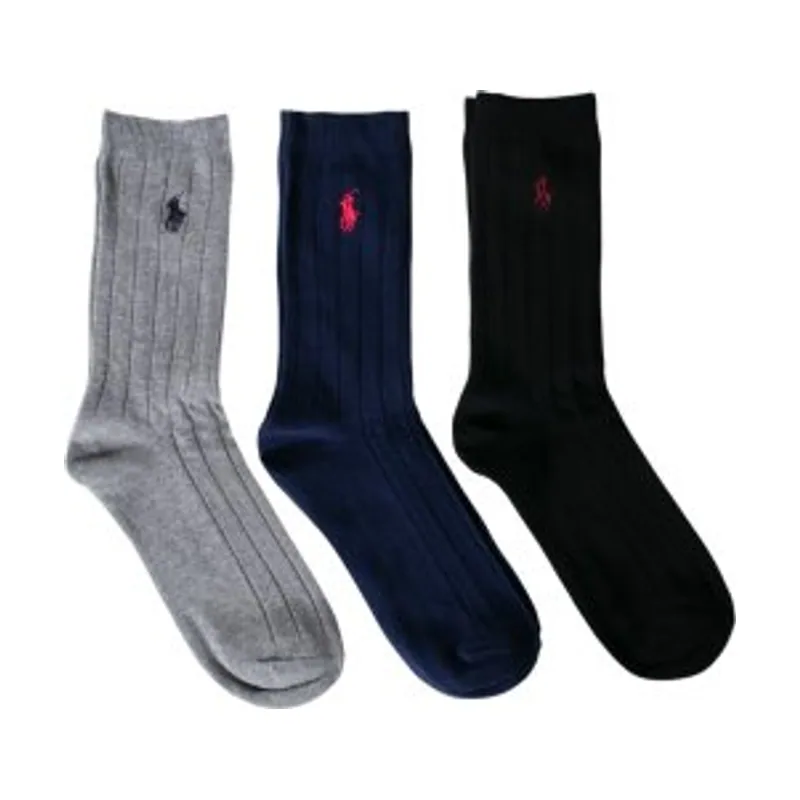 Polo Ralph Lauren Set 3 pares de calcetines acanalados 444P19582001