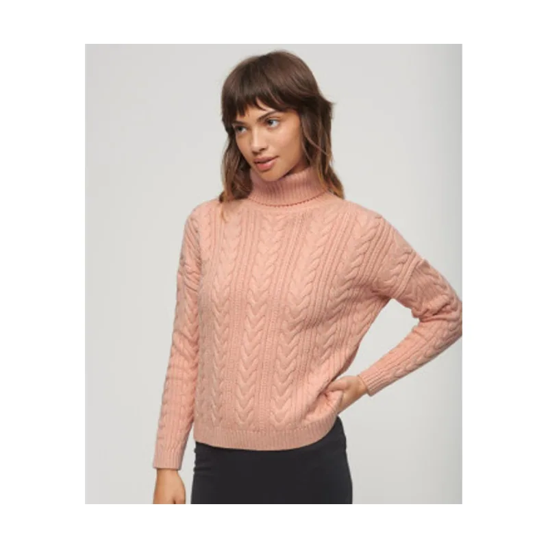 Superdry Jersey de ochos con cuello vuelto y hombros caídos W6110393A